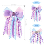 PALAY® 6PCS Ribbon Bow Hair Accessories for Girls, Princess Cute Hair Clips for Girls Curly Ribbon Hair Bow Clip stylish Headpieces Hair Pins for Girls Gift