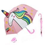 PALAY® 29Inch Unicorn Umbrella for Kids, Professional Portable 3D Cartoon Manual Rain Umbrella, Boys Girls Rain Gear Parasol, Lightweight Umbrella for Kids Under 10