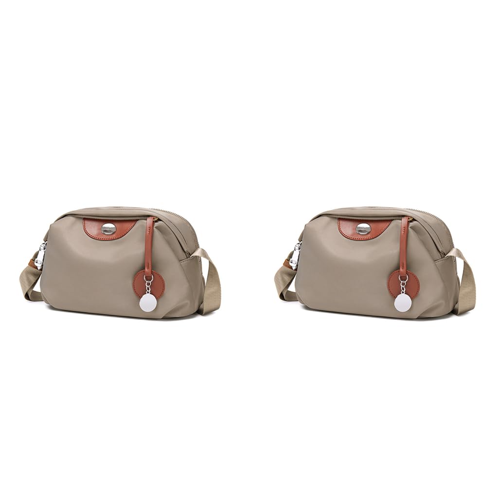 PALAY Women Crossbody Bag for Daily Commute and Travel featuring Double Layer Design | Waterproof Nylon 2 PCS Set