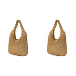 PALAY® Straw Beach Bag for Women Summer Woven Tote Shoulder Handbags Boho 2PCS