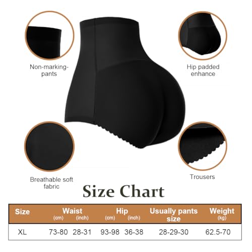 PALAY® Butt Lifter Padded Underwear for Women Hip Pads Enhancer Shapewear Shorts Seamless Tummy Control Panties Body Shaper Brief, L