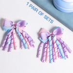 PALAY® 6PCS Ribbon Bow Hair Accessories for Girls, Princess Cute Hair Clips for Girls Curly Ribbon Hair Bow Clip stylish Headpieces Hair Pins for Girls Gift