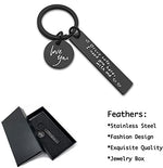 PALAY® Metal Drive Safe Keychain For Boyfriend With Gift Box- Drive Safe I Need You Here With Me I Love You Keychain Gifts For Husband Boyfriend Birthday Gifts (Black)