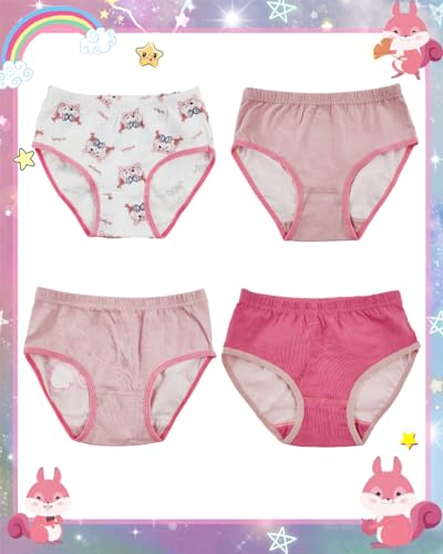 PALAY® 3 Pack Little Girls' Soft Cotton Underwear Toddler Undies Kids panties, Cartoon Pure Comfort Underwear for 2-3 Years Old, M