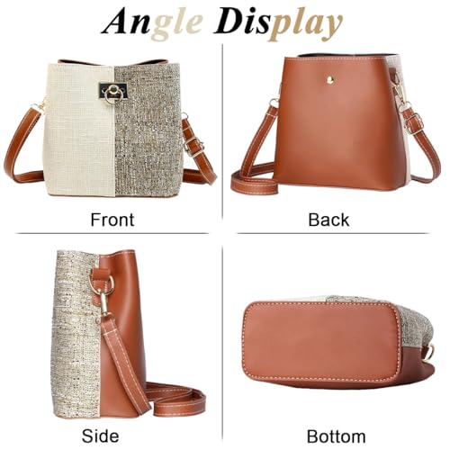 PALAY® Tote Bags For Women PU Leather Satchel Bag Casual Shoulder Bag with Adjustable and Detachable Sling Strap for Women