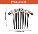 PALAY® Pearl Hair Comb Clip for Women, Crystal Comb Clips for Hair for Women, French Side Comb Hair Bun Clip, Hair Stick for Buns for Daily Use, Party, Wedding