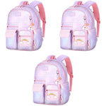 PALAY® School Backpacks For Girls Gift For Kids 6-12 Years Old Pink 3 PCS