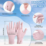 PALAY® Spandex Uv Sun Protection Gloves Women Non-Slip Touch Screen Gloves, Summer Ice Silk Cool Gloves, Outdoor Breathable Sun Gloves For Cycling Fishing - Pink