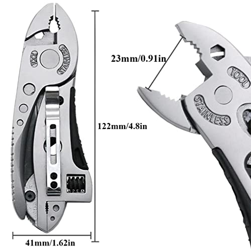 PALAY® Pocket Pliers & Wrench Screwdriver Set for Household Patio Outdoor Daily Use, Multitool with Safety Lock and Clip -4 in 1