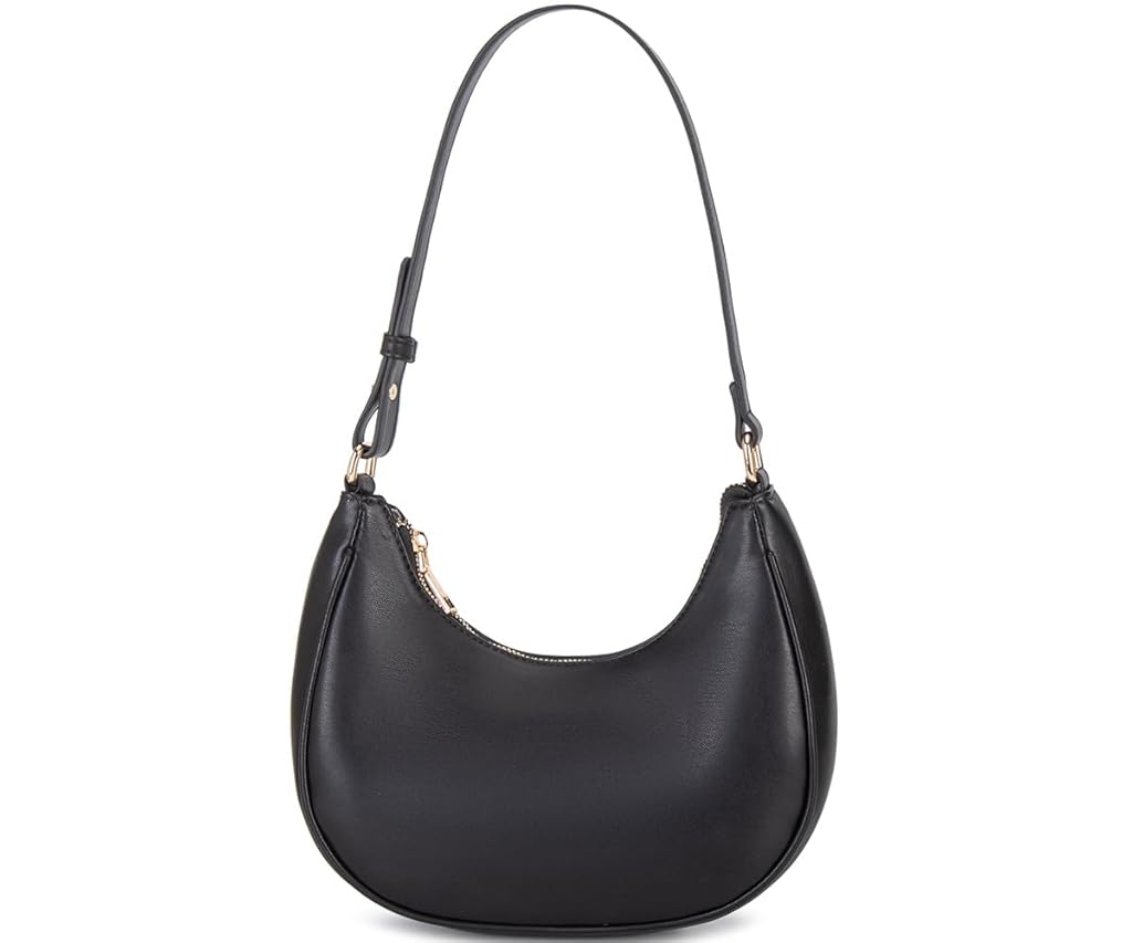 PALAY® PU Hobo Bag for Women Dainty PU Shoulder Bag Evening Bag Fashion Casual Bag Zip-up Shoulder Bag, 24x7.5x25cm