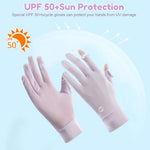 PALAY® Hand Gloves for Sun Protection, Gloves for Women Bike, UPF 50+ UV Protection Breathable Mesh Summer Glove for Golf, Cycling, Sports (Purple)