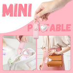 PALAY® Lipstick Holder Keychain, PU Lipstick Case Holder Key Chain with Heart Shape Mirror, Portable Chapstick Keychains Sleeve, Travel Lip Balm Organizer for Women Girls - Pink