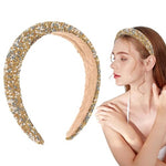 PALAY® Glitter Hair Band for Women Stylish Rhinestone Headband for Women Wide Bridal Hairband for Women Ladies Birthday Gift Party Wedding