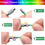 PALAY® 32PCS Stainless Steel Keychain, 1.5mm Coated Wire Keychain Cable Large Key Rings for Luggage Tags, Key Tags, Keyrings, Kitchen Utensils (15cm*1.5mm)