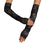 PALAY® Arm Sleeves for Women Girls, Floral Lace Cooling Arm Sleeve, UV Protection Hand Cover Arm Sleeves for Daily Use, Bike, Cycle, Sport - Elastic & Breathable - 1 Pairs