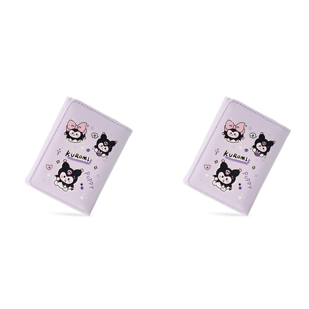 PALAY Girls Wallet featuring Kawaii Sanrio Kuromi Cartoon Design in Purple | 2PCS Gift Set