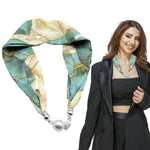 PALAY® Neck Scarf for Women Stylish Satin Silk-feel Head Fashion Print Neckerchief Necktie with Magnet Buckle 3 PCS