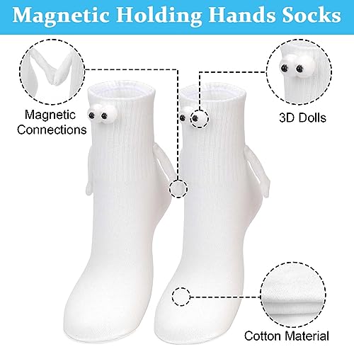 PALAY® 2 pair Cotton Socks Unisex Socks Funny Couple Socks Ankle Socks for Men Women Home Socks Floor Socks Friendship Gift Christmas Gift (Black & White)