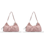 PALAY Women Gym Bag for Travel and Fitness with Shoe Compartment | Waterproof Nylon 2 PCS Pink