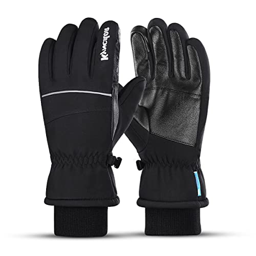 PALAY® Professional Winter Gloves for Skiing, Warm Riding Gloves Touch Screen Finger Anti-slip Design, Ski Gloves, Bike Gloves Windproof Waterproof Riding Gloves for Men(L)