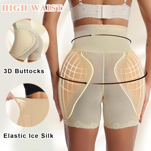 PALAY® Hip Pads for Women Hip Dip Enhancer Shapewear High Waist Butt Lifter Pad Panties Apricot XL 2PCS