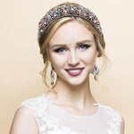 PALAY® Chic Headband for Women Embellished Baroque Rhinestone Headband Wide Headband Elegant Hair Accessories Headpiece Fashion Women Headband