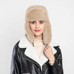 PALAY® Winter Warm Hat Trapper Hat Fleece Warm Hat Motorcycling Hat Unisex Windproof Winter Cap for Men and Women Fashion Plush Trapper Hat Christmas Gift