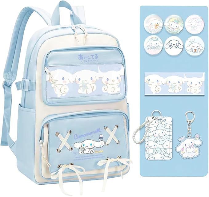 PALAY® Kawaii School Backpack Cinnamoroll Backpack for Girls Book Bag