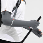 PALAY Hand Gloves for Sun Protection with UPF 50+ and Open Finger Tips | Ice-Silk Grey