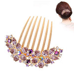 PALAY® Metal Hair Clips for Women Stylish Latest Rhinestone 7-Claw Side Comb Clips for Hair for Women, Non-slip Bun Hair Comb Pin Hairpin Hair Accessories Ladies Gift