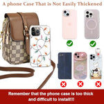 PALAY® Sling Bag for Women Crossbody Bag for Women Phone Bag Stylish PU Leather Mobile Cell Phone Holder Pocket Purse Wallet Sling Bag Mini Shoulder Bags (Brown) 2 PCS