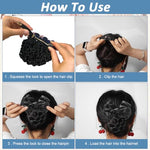 PALAY® Hair Buns Clip Bow Bun Nets Maker for Lace Rose Accessories Women Spring Snood Net Work or Daily Dancer Nurse Accessory 3 PCS