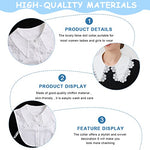 PALAY® Fake Collar for Shirt Elegant Lace Edging Half Shirts False Shirt Collar Detachable Blouse Collar for Women, Fashion Fake White Collar for Tops