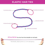 PALAY Hair Ties for Women with Dual End Ring Design and Triple Color Weave | Tangle Free Elastic Bands for Sports