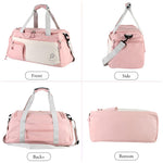 PALAY Gym Bag for Fitness and Travel with Shoe Compartment featuring Waterproof Oxford Cloth | Lightweight Shoulder Duffle in Pink