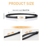 PALAY Waist Belt for Women featuring Golden Buckle Closure and Adjustable 96cm Fit | Black & Brown PU Leather Set