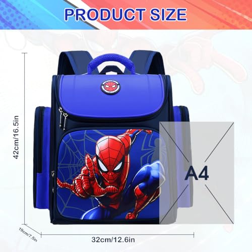 PALAY® School Bags for Boys Spider Man Bag School Backpack