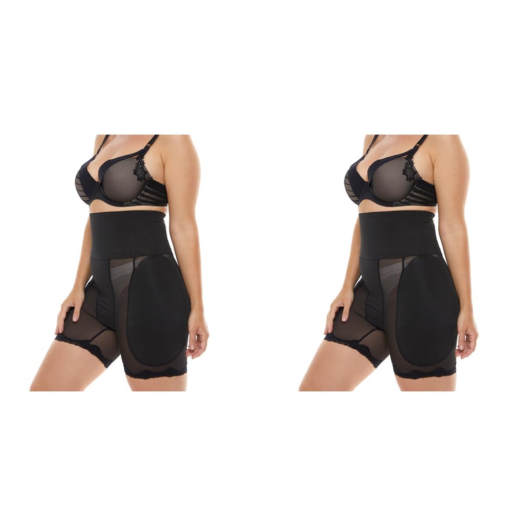 PALAY Hip Pads for Women with High Waist Butt Lifter Design 2PCS Black | 74cm Waist