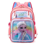 PALAY® 2 In 1 Kids Bags For Girls Standard Backpack Messenger Bag 16'' Girl School Standard Backpack Princess Elsa Cartoon School Standard Backpack For Girls Gift For Kids (38X30X15Cm), Pink