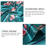 PALAY® Head Scarf for Women Stylish Satin Silk-feel Comfy Green Print Hair Wrapping 35in Square Pillow Cover 3PCS