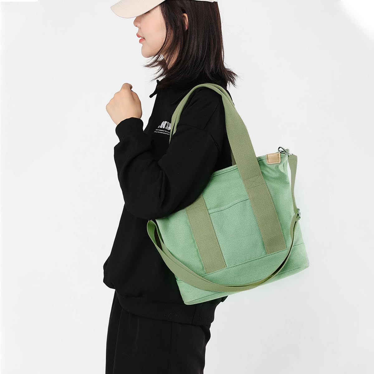 PALAY Tote Bag for Women with 32×14×29 cm Large Capacity and Detachable Strap | Canvas Handbag for Work and School