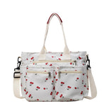 PALAY® Tote Bag for Woman Cherry Everyday Work Tote Large Canvas Bags with Multiple Pockets for Travel Daily Use
