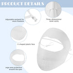 PALAY Ice Silk Face Mask for Sun Protection with Removable Forehead Piece Grey 2 PCS