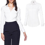 PALAY Women's Dress Shirt for Office and Casual Wear with 96cm Bust | Stretch Cotton Blend