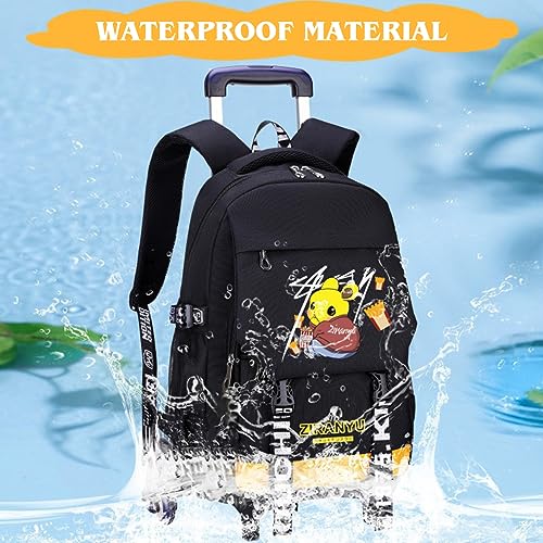 PALAY® School Standard Backpack For Boys Girls Travel Standard Backpack On Wheel Girl School Bag On Wheel Detachable Wheel Stand Design Gift New School Bag For Girls Boys