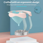 PALAY Inflatable Washing Hair Basin for Elderly and Bedridden with Drain Pipe | Pink Silicone Portable Sink