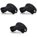 PALAY Sun Golf Visor Hats for Women with Adjustable Retractable Brim Black 3PCS | Stylish Pink Design