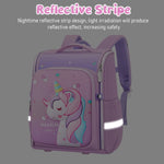 PALAY® School Backpack for Girls, Unicorn Cartoon School Backpack Girls Backpack for School, Travel, Camping, Burden-relief School Backpack for Kids 3-6 Years Old