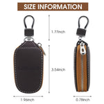 PALAY® Brown PU Leather Car Key Case Smart Holder Protection with Chain Bag,Coin Holder,Auto Remote Keyring Wallet