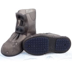 PALAY Silicone Shoe Covers for Rainy Days with Double Snap Closure and TPE Sole | Fits Size 9‑11